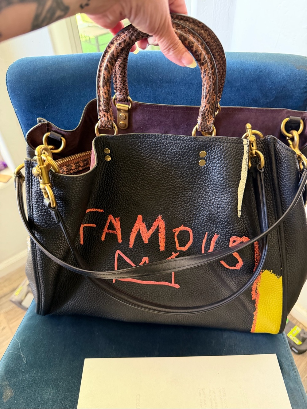 Coach X Jean Michel Basquiat Rogue Bag 39 W/ Snakeski… - Gem